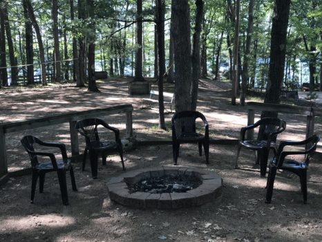 The Antlers Cottage firepit Spider Lake Moonlight bay resort